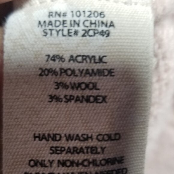 Soft Surrounding Women's Wool Blend Ribbed Blush V-Neck Warm Cozy Sweater Sz L - Picture 6 of 6